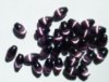 30 6x4mm Amethyst Fiber Optic Oval Beads
